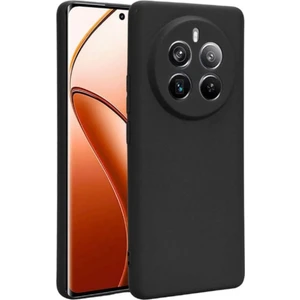 Realme 12 Pro Uyumlu Silikon Kılıf - Kamera Korumalı Esnek Pastel Renk Kapak - Siyah