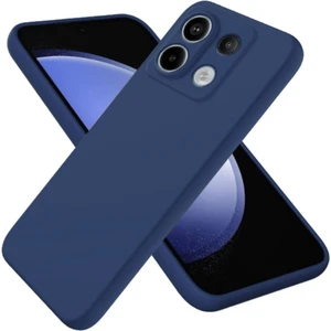 Poco X6 Uyumlu Silikon Kılıf - Kamera Korumalı Esnek Pastel Renk Kapak - Lacivert