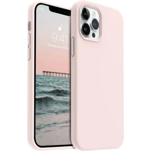 Apple iPhone 12 Pro Uyumlu Silikon Kılıf - Pastel Renk Tonu Esnek Tam Koruma Kapak - Pudra Pembe