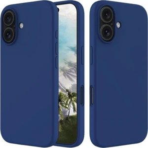 Apple iPhone 16 Uyumlu Silikon Kılıf - Pastel Renk Tonu Esnek Tam Koruma Kapak - Lacivert
