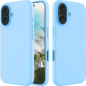 Apple iPhone 16 Uyumlu Silikon Kılıf - Pastel Renk Tonu Esnek Tam Koruma Kapak - Mavi