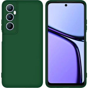 Realme C65 Uyumlu Silikon Kılıf - Kamera Korumalı Esnek Pastel Renk Kapak - Yeşil
