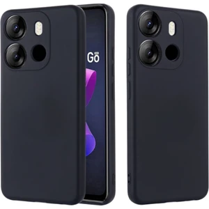 Tecno Spark Go 2023 Uyumlu Silikon Kılıf - Kamera Korumalı Esnek Pastel Renk Kapak - Siyah