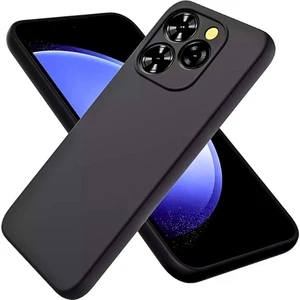 Tecno Spark 20 Pro Uyumlu Silikon Kılıf - Kamera Korumalı Esnek Pastel Renk Kapak - Siyah