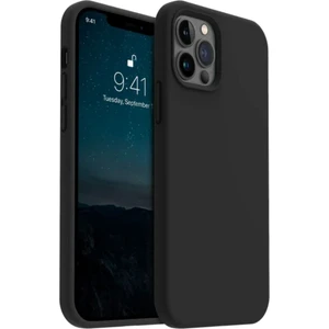 Apple iPhone 12 Pro Max Uyumlu Silikon Kılıf - Pastel Renk Esnek Tam Koruma Kapak - Siyah