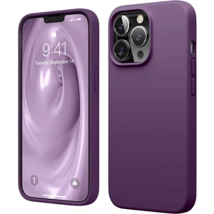 Apple iPhone 13 Pro Max Uyumlu Silikon Kılıf - Pastel Renk Esnek Tam Koruma Kapak - Mor