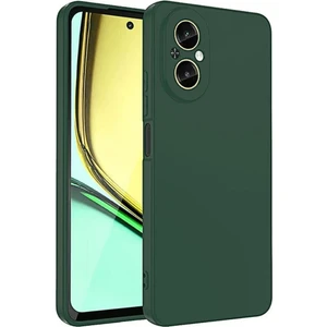Realme 12 Lite Uyumlu Silikon Kılıf - Kamera Korumalı Esnek Pastel Renk Kapak - Yeşil