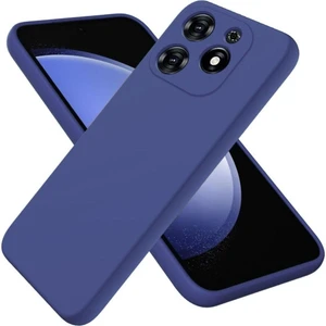 Tecno Spark Go 2024 Uyumlu Silikon Kılıf - Kamera Korumalı Esnek Pastel Renk Kapak - Lacivert