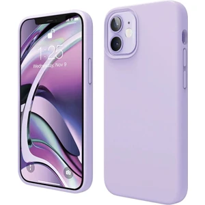Apple iPhone 12 Uyumlu Silikon Kılıf - Pastel Renk Tonu Esnek Tam Koruma Kapak - Lila