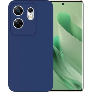Infinix Zero 30 4G Uyumlu Silikon Kılıf - Kamera Korumalı Esnek Pastel Renk Kapak - Lacivert