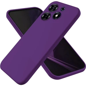Tecno Spark 10 Pro Uyumlu Silikon Kılıf - Kamera Korumalı Esnek Pastel Renk Kapak - Mor