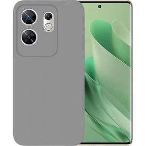 Infinix Zero 30 4G Uyumlu Silikon Kılıf - Kamera Korumalı Esnek Pastel Renk Kapak - Gri