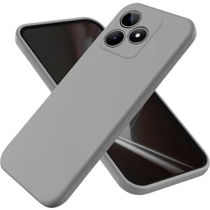 Realme Note 50 Uyumlu Silikon Kılıf - Kamera Korumalı Esnek Pastel Renk Kapak - Gri
