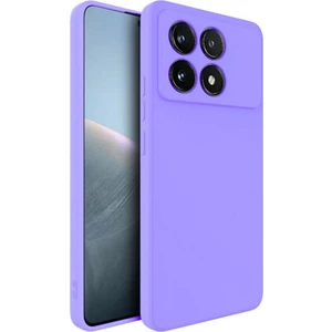 Poco X6 Pro Uyumlu Silikon Kılıf - Kamera Korumalı Esnek Pastel Renk Kapak - Lila