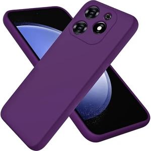 Tecno Spark Go 2024 Uyumlu Silikon Kılıf - Kamera Korumalı Esnek Pastel Renk Kapak - Mor