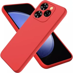 Infinix Hot 40 Uyumlu Silikon Kılıf - Kamera Korumalı Esnek Pastel Renk Kapak - Kırmızı