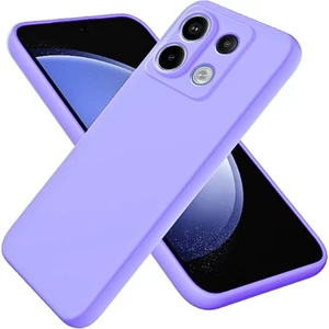 Poco X6 Uyumlu Silikon Kılıf - Kamera Korumalı Esnek Pastel Renk Kapak - Lila
