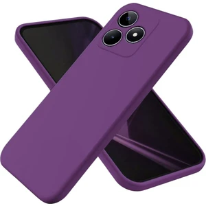 Realme C53 Uyumlu Silikon Kılıf - Kamera Korumalı Esnek Pastel Renk Kapak - Mor