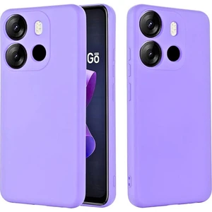 Tecno Spark Go 2023 Uyumlu Silikon Kılıf - Kamera Korumalı Esnek Pastel Renk Kapak - Lila