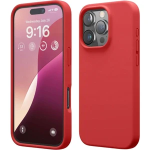 Apple iPhone 16 Pro Max Uyumlu Silikon Kılıf - Pastel Renk Esnek Tam Koruma Kapak - Kırmızı