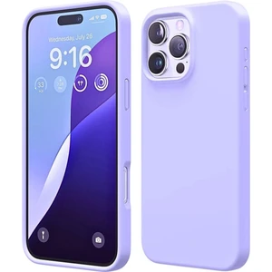 Apple iPhone 14 Pro Uyumlu Silikon Kılıf - Pastel Renk Esnek Tam Koruma Kapak - Lila