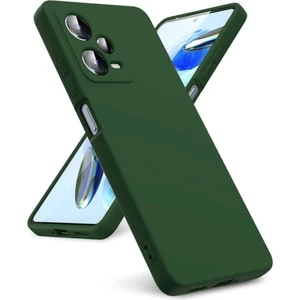 Redmi Note 12 5G Uyumlu Silikon Kılıf - Kamera Korumalı Esnek Pastel Renk Kapak - Yeşil