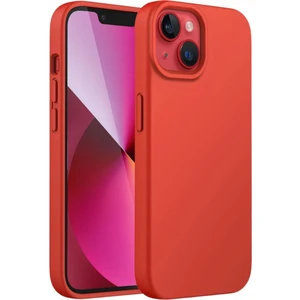 Apple iPhone 13 Uyumlu Silikon Kılıf - Pastel Renk Tonu Esnek Tam Koruma Kapak - Kırmızı