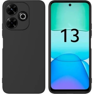 Redmi 13 Uyumlu Silikon Kılıf - Kamera Korumalı Esnek Pastel Renk Kapak - Siyah