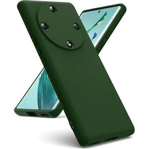 Honor X9A Uyumlu Silikon Kılıf - Kamera Korumalı Esnek Pastel Renk Kapak - Yeşil