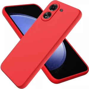 Redmi 13C Uyumlu Silikon Kılıf - Kamera Korumalı Esnek Pastel Renk Kapak - Kırmızı