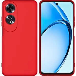 Oppo A60 Uyumlu Silikon Kılıf - Kamera Korumalı Esnek Pastel Renk Kapak - Kırmızı