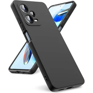 Redmi Note 12 5G Uyumlu Silikon Kılıf - Kamera Korumalı Esnek Pastel Renk Kapak - Siyah