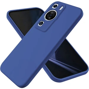 Huawei P60 Pro Uyumlu Silikon Kılıf - Kamera Korumalı Esnek Pastel Renk Kapak - Lacivert