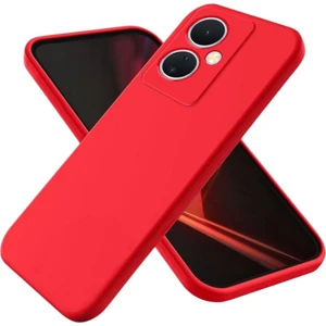 Vivo V29 Lite Uyumlu Silikon Kılıf - Kamera Korumalı Esnek Pastel Renk Kapak - Kırmızı