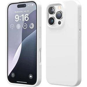 Apple iPhone 14 Pro Max Uyumlu Silikon Kılıf - Pastel Renk Esnek Tam Koruma Kapak - Beyaz