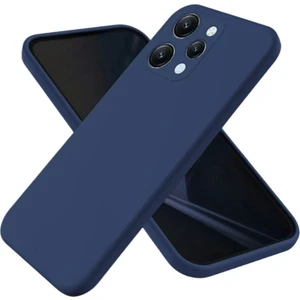Redmi 12 Uyumlu Silikon Kılıf - Kamera Korumalı Esnek Pastel Renk Kapak - Lacivert