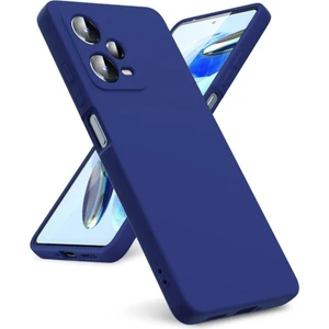 Redmi Note 12 5G Uyumlu Silikon Kılıf - Kamera Korumalı Esnek Pastel Renk Kapak - Lacivert