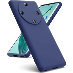 Honor X9A Uyumlu Silikon Kılıf - Kamera Korumalı Esnek Pastel Renk Kapak - Lacivert