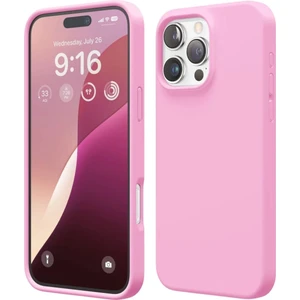 Apple iPhone 14 Pro Max Uyumlu Silikon Kılıf - Pastel Renk Esnek Tam Koruma Kapak - Pembe
