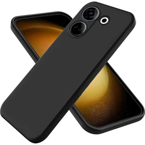 Tecno Camon 20 Pro Uyumlu Silikon Kılıf - Kamera Korumalı Esnek Pastel Renk Kapak - Siyah