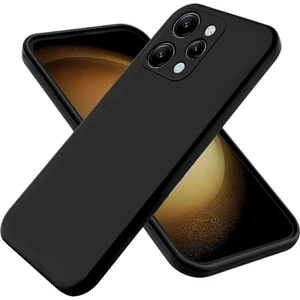 Redmi 12 Uyumlu Silikon Kılıf - Kamera Korumalı Esnek Pastel Renk Kapak - Siyah