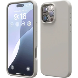 Apple iPhone 15 Pro Max Uyumlu Silikon Kılıf - Pastel Renk Esnek Tam Koruma Kapak - Gri