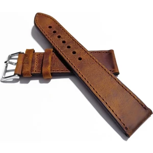 Fado& Fosil  Uyumlu &her Saate Uyumlu Greyzi  Deri Saat Kordonu 24  mm  (90) Kahve