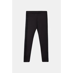 Siyah Kız Çocuk Full Şardonlu Yan Panel Tüylü Nova Tayt