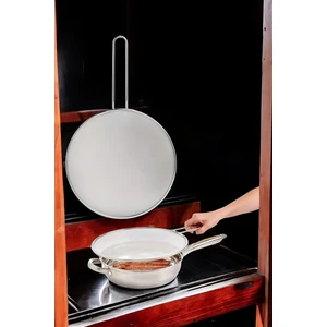 Kızartma Yağ Sıçratmaz 25 cm 304 Paslanmaz Çelik Mink Design