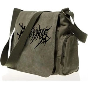 Gossip Team  Gothic Punk Baskılı Unisex Yeşil Postacı Çantası