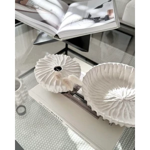 Mandalin Art Studio Hm Muadil Dekoratif Beton Tabak ve Vazo Set