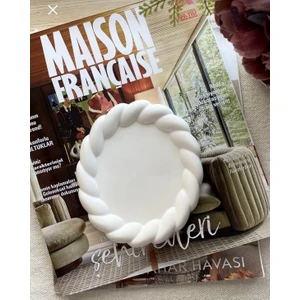 Mandalin Art Studio Kıvrımlı Oval Dekoratif Tabak, Takı Tabağı 16  cm
