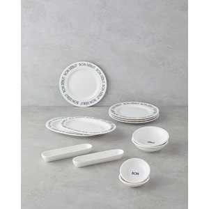 Bon Appetit Porselen Kahvaltı Takımı 12 Parça 4 Kişilik Siyah