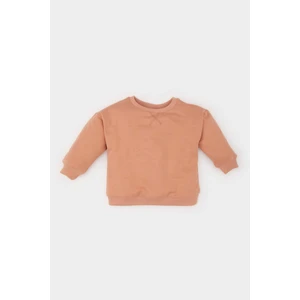 Kız Bebek Bisiklet Yaka Basic Düz Sweatshirt E5338A524WN